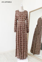 Printed Dress Mandala Light Brown