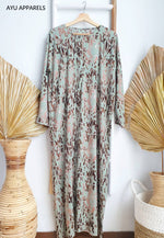 Printed Cotton Dress Paint Drip