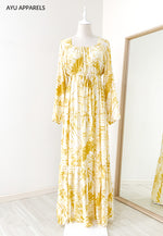 Tie Dye Drawstring Dress Butterscotch