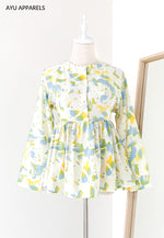 Doll Blouse Watercolour Soft Green