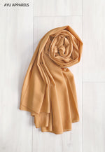 Widya Eyelash Chiffon Shawl Ginger